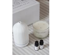 Ceramic Diffuser & Candle Gift Set - Sunshine & Happy Scents