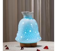 Ceramic Diffuser for Essential Oils Lucky Bag 160ML Aromatherapy Diffuser Ultrasonic Cool Mist Humidifier with Intermittent Mist Modes Waterless Auto Off for Room Office
