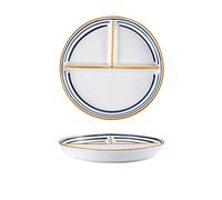 Ceramic Dinner Plate Set, Household Quantitative Fat-reducing Plate, Elegant Curved Design Tableware, Multi-function Serving Plate, Easy-to-clean Stacking Dinner Plates