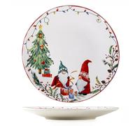 Ceramic Dinner Plates Christmas Underglaze Flat Round Household Dessert Decorative Coffee Cups Mugs Snack Breakfast Bowls Bird's Nest Salad Fruit Ice Cream Salads Soups Pasta Snacks