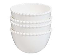 Ceramic Dinner Set Tableware - Beaded Edge Crockery Set for 4 (Bowls)