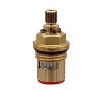Ceramic Disc Tap Cartridges Brass Ceramic Stem Replacement Valve Quarter Turn 1/2" Disc Tap Valve Cartridge for Bathroom Hot and Cold Tap(Red)