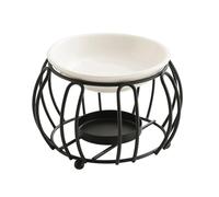 Ceramic Dish and Metal Melter Holo Pumpkin Shape Essential Oil Burner for Home Decor and Scent Burning