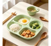 Ceramic Divided Plates, Portion Control Plates Ceramic Party Tray | For Camping Outdoor Appetizers Lead-Free, Cadmium-Free | Microwave/Oven/Dishwasher Safe(B)