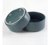 Ceramic Dog Bowl for Food and Water - Pet Feeder Bowl for Small Dogs and Cats - Heavy Ceramic Feeding Dish with Non Slip Base - Dishwasher & Microwave Safe - Set of 2 Bowls - 5Inch/1.4 Cups - Green