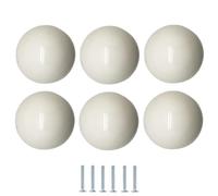 Ceramic Door Drawer Handles 6Pcs Colorful Spherical Ceramic Handles Furniture Cabinet Wardrobe Door Round Ball Drawer Pulls Single Hole Color Ball White