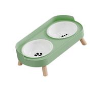 Ceramic Double Bowl Pet Feeders With Easy To Clean Elevated Design Dog Cats Food Dishes Feeding Dishwear For Cats Feeder