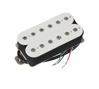 Ceramic Double Coil Pickup Electric Guitar Passive Pickup Bridge or Neck Position 4-Wires Electric Guitar Instrument Pickups(50 Neck White)