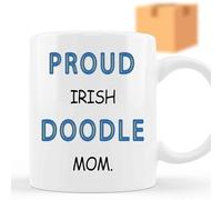 Ceramic Drinking Cup Mug Humorous Gift Proud Dog Lover's Gift, Fun Surprise for Irish Doodle Owners - Funny Irish Doodle, Coffee Mug 11 Oz Novelty Drinking Cup for Coffee, Tea