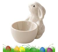 Ceramic Egg Cups Easter Bunny Egg Cup Soft Hard Boiled Egg Cups Novelty Easter Egg Holder Stand Egg Cups for Kitchen Boiled Eggs Breakfast