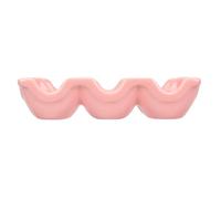 Ceramic Egg Holder 6-grid Pink for Refrigerator and Countertop