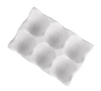 Ceramic Egg Holder 6 Grids White Fridge Tray for Kitchen Egg Storage