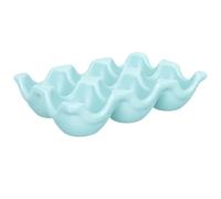 Ceramic Egg Holder Porcelain Tray 6 Grid for Refrigerator
