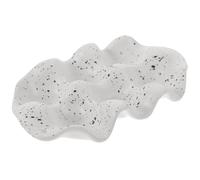 Ceramic Egg Holder Tray White Porcelain Storage Dish | Non Slip Base, Sleek Minimalist Style, Unique Shape for Home Kitchen Fridge Organisation