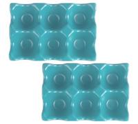 Ceramic Egg Tray 2pcs 6 Slot Blue Egg Storage Rack