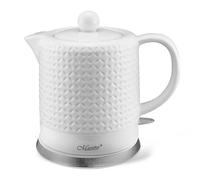 Ceramic Electric Kettle 1.2L Elegant Jug 1200W Plastic-Free Water Cordless White