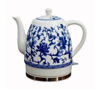 Ceramic Electric Kettle - Cordless Hot Water Pot for Tea, Coffee, Soup, Oatmeal - Quickly Boils Water, Porcelain Design