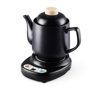 Ceramic Electric Kettle - Heat-Resistant Clay Pot for Chinese Medicine, Versatile Cookware with White Lid