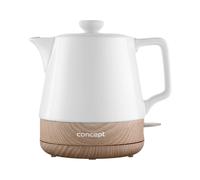 Ceramic Electric Kettle 1L Cordless Jug 1200W Swivel Base Elegant Removable Lid