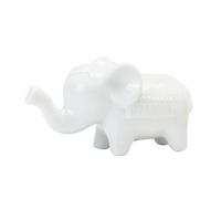 Ceramic Elephant Figurine, Handmade Ornament and Elegant Desk Sculpture, Animal Decoration for Home, Living Room, Family Room, Garden, Outdoor Party