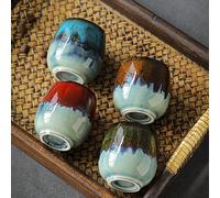Ceramic Espresso Cups Set of 4 80ml Handmade Colourful Coffee Mugs Tea Cups