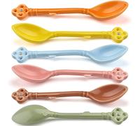 Ceramic Espresso Demitasse Spoons Set of 6 for Coffee, Dessert, Tea, Ice Cream