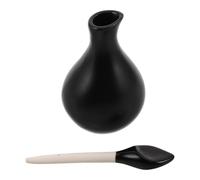 Ceramic Essential Oil Bottle 40ml Matte Dark Leaf Vintage | Refillable Portable Leakproof Design, Aromatherapy Spa Use, 1pcs Package