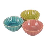 Ceramic Essential Oil Bowl 3pcs Crackle Glaze Aroma Dish