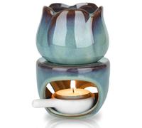 Ceramic Essential Oil Burner, Essential Fragrance Wax Melts Burner Removable Aromatherapy Burner, with Tealight Spoon, for Home Bedroom Decor Housewarming
