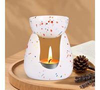Ceramic Essential Oil Burner, Essential Wax Burner with Removable Bowl for Wax Melts, Modern Color ink Design Aromatherapy Holder, Tealight Holder Diffuser for Home, Yoga, Meditation & Relaxing Gift