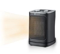 PureMate Ceramic Fan Heater, 1800W Portable Electric Heater w/ 2 Heat Settings, Space Heater w/ Oscillating, Adjustable Thermostat & Safety Cut-Off PureMate Black