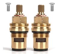 Ceramic Faucet Cartridge Replacement 2-Pack, Compatible with Grohe 45882000 45883000, 1/2" Brass Cartridge for Cold & Hot Water, Fits Kitchen Bathroom Shower Faucets