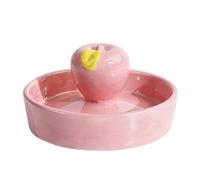 Ceramic Feeding Bowl for Reptiles Water Bowl for Leopard Turtles Hermit Crabs Frogs Amphibians Home Terrariums Robust Feeding Pool Birds Easy-Care Accessories (C, 9.8 x 5.7)