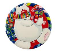 Ceramic Festive Polar Bear Christmas Plate