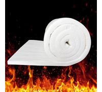 Ceramic Fiber Blanket, Fireproof Insulation Baffl to 1315°C, Size 60 x 30 cm, 25mm Thick, High-Temperature Resistance for Pizza Oven Stoves, Kilns, Forges, Pipes Insulation