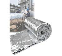 Ceramic Fiber Fire Blanket - High Temperature Thermal Barrier with Double Foil Heat Shield for Insulation in Wood Stove, Forge, Furnace, and Fireplace