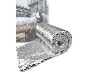 Ceramic Fiber Fire Blanket - High Temperature Thermal Barrier with Double Foil Heat Shield for Insulation in Wood Stove, Forge, Furnace, and Fireplace