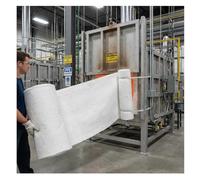 Ceramic Fiber Insulation Baffle Fire Blanket - 0.78in Thick - Heat 2400F (1315C), for Forge, Foundry, Stoves, Furnace, Blacksmithing, Pizza Ovens(61x170 cm)