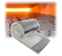 Ceramic Fiber Insulation Blanket with Aluminum Foil Facing, High Temperature Resistance for Kiln, Furnace, and Industrial Pipe Applications