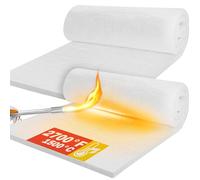 Ceramic Fiber Insulation Blankets, 2600F Fireproof Insulation Blanket for Furnace, Forges, Kilns, Stoves (S-24 * 15.7 *1 in/2 Piece)