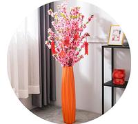 Ceramic Floor Vase - Decorative Tall Flower Holder for Living Room, Large White Vase for Home Décor and Dried Flower Arrangement, 71cm