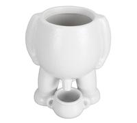 Ceramic Flower Pot, Little Man Pees Succulent Planter Pot with Drainage Hole, Indoor Outdoor Modern Decorative, Ceramic Flowerpots for Plant Lilies, Cacti, Succulents (White)