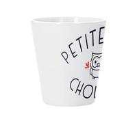 Ceramic Flower Pot with Drainage Hole Little Sister Owl Family Cute Animal Small Pot for Cactus and Succulent Plants Height 10 cm Indoor Garden Decoration Printed in France