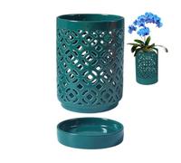Ceramic Flower Pots Multi-Hole Design Container Saucer with