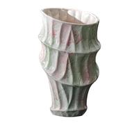 Ceramic Flower Vase for Centerpieces, Creative Decorative Vase with Colored Pattern, 21x19x37 cm for Farmhouse Decor, Perfect for Bouquets and Flowers