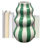 Ceramic Flower Vase | Living Room Vase,Striped Ceramic Flower Container Craft for Apartment Bathroom Kitchen Indoor Room Table Centerpieces Decor