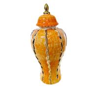 Ceramic Flower Vase Porcelain Ginger Jar Floral Arrangement Gift Container Bud Vase Storage Jar for Wedding Centerpiece Party, Living Room and Bedroom Decoration, Desktop Arrangement