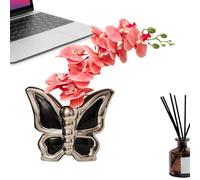 Ceramic Flower Vase - Vase Country Butterflies Home Decoration - Centerpiece Table Decorations for Birthday Wedding Bedroom Living Room Indoor Dormitory
