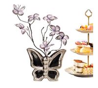 Ceramic Flower Vase | Vase Country Butterflies Home Decoration, Centerpiece Table Decorations for Birthday Wedding Bedroom Living Room Indoor Dormitory