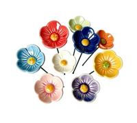 ceramic flowers bird water bowl | 9-piece ceramic bee watering set-durable, decorative, pollinator-friendly, ready to use